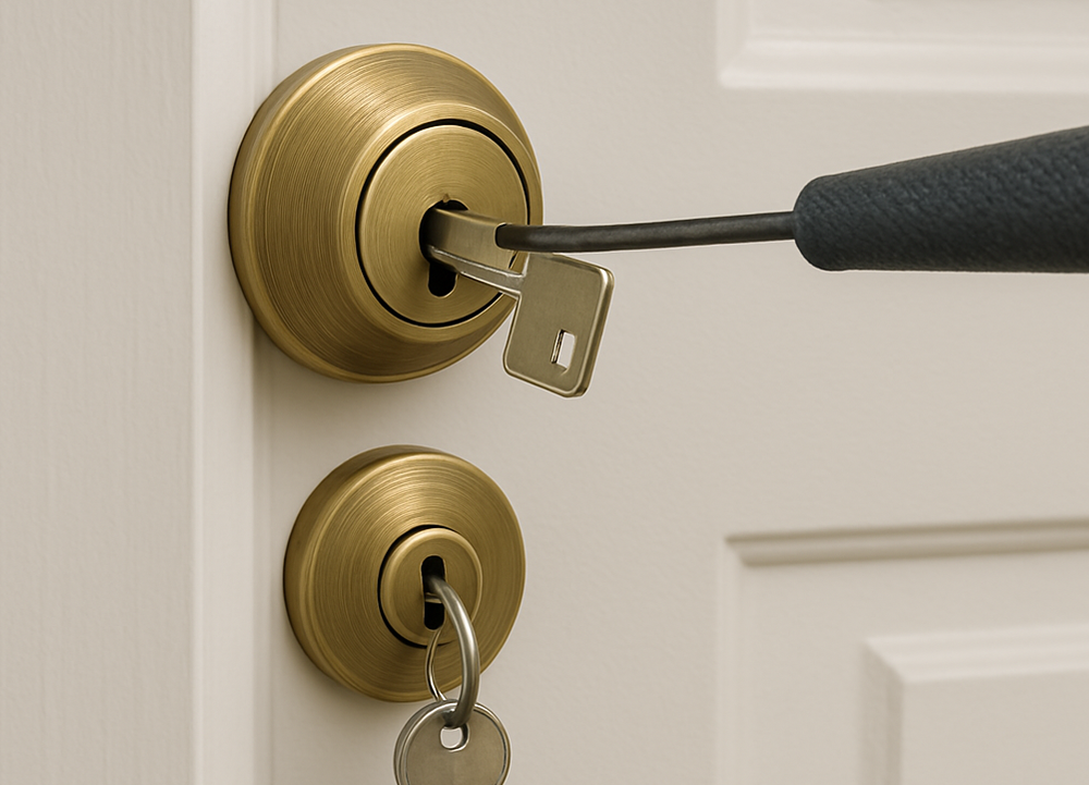 Residential locksmith providing rekey service Sugar Land
